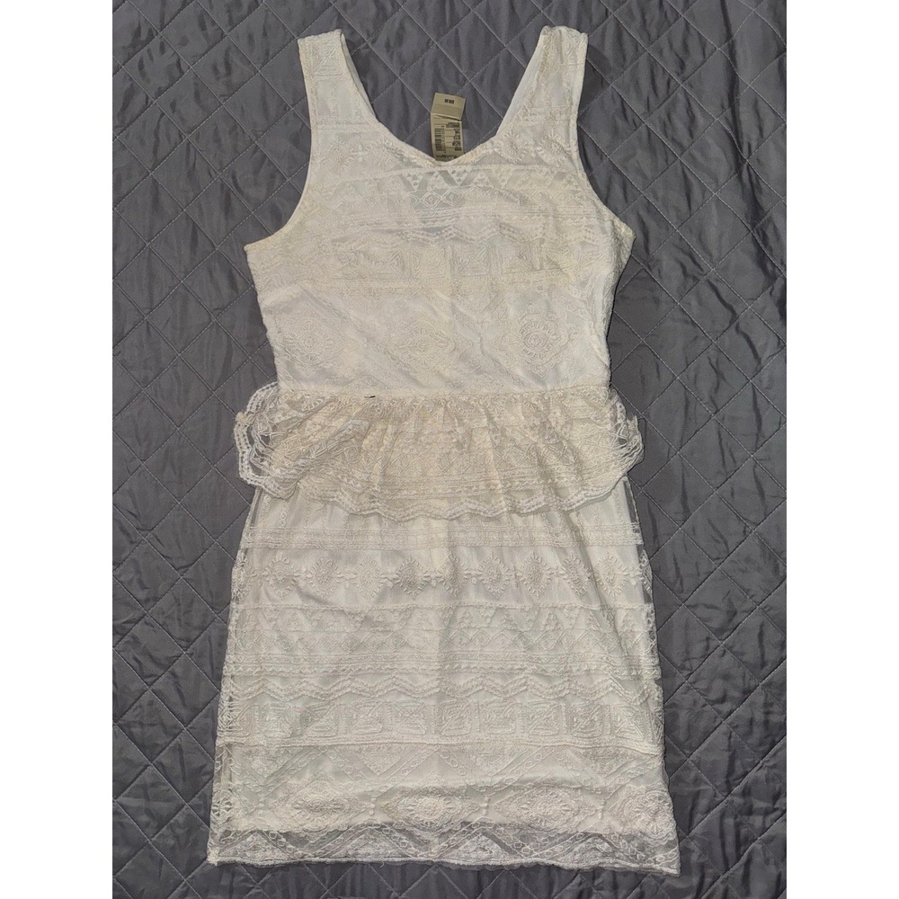 American Eagle Outfitters A-line Ivory Lace Mini Dress Size 4 NWT